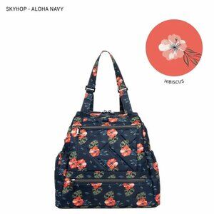 Lug Skyhop Convertible Backpack Aloha Navy Tropical Print